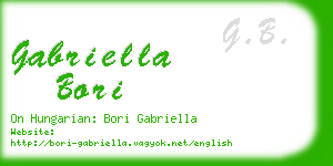 gabriella bori business card
